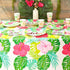Sparkle and Bash 3 Pack Tropical Plastic Tablecloth - 54x108 Inch Hibiscus Floral Aloha Cover