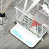 Stainless Steel Utensil Holder with 2 Compartments, Drying Rack for Kitchen Counter, Silverware Organizer