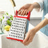 Spring Chef Professional Cheese Grater - XL Stainless Steel 4 Sided Box Grater for Kitchen, Perfect for Parmesan,