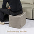 45x45 Louis Donn Unstuffed Storage Pouf Ottoman Cover Cotton Linen DIY Decorative Footrest for Living Room Bedroom Home