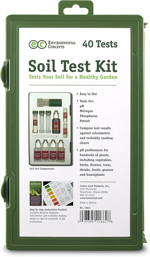 1662 40 Luster Leaf Products Luster Leaf Professional Soil Kit with Tests, Green