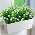 Artificial Plants Flowers Grass Shrubs, 8 Pack No Fade Faux Plastic for Indoor Outdoor Decoration