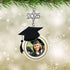 Graduation Christmas Photo Ornament - Dated Charms for 2025 & 2026 - Graduation Hat Design with Storage Bag