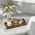 ZHWS Bathroom Tray for Soap Dispenser, Vanity Tray for Perfume, Jewelry, Candle, Makeup, Decorative Tray, Kitchen Tray Counter Organizer for Toilet Tank, Coffee Table Brown 11.3βL x 4.4βW x 1.14βH by ZHWS