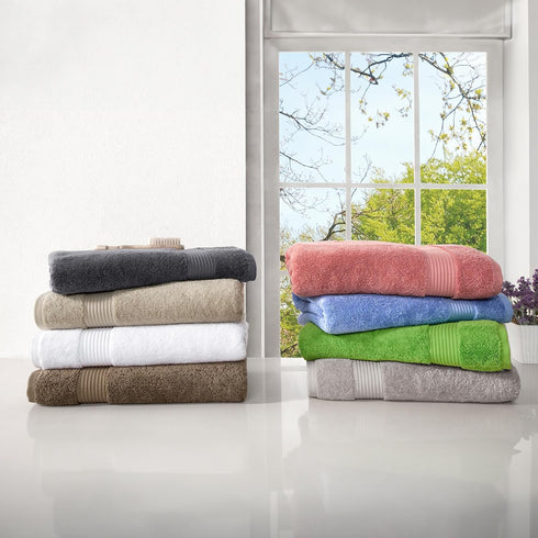 4 Set, 100% 30"x54" Classic Turkish Towels CTT - Premium Piece Bath Towel Made with Turkish Cotton, Quick Drying