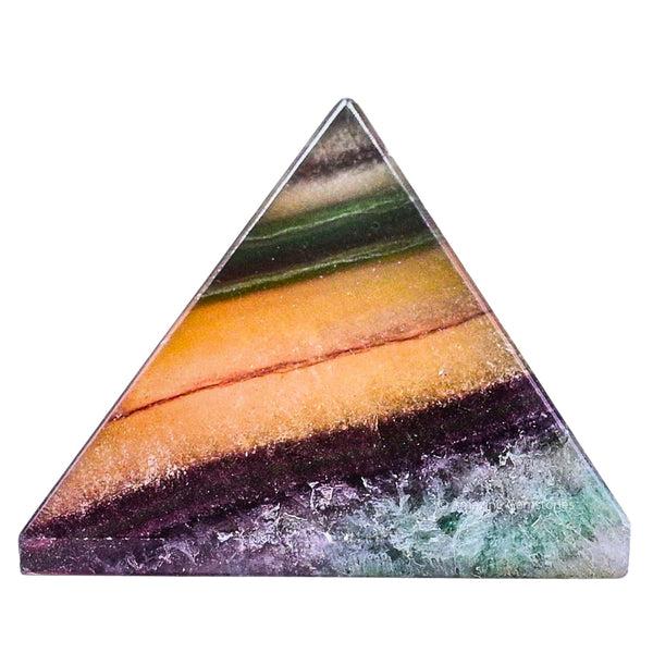 Fluorite Pyramid Crystal Healing Stones - 1" Natural Stone Pyramid for Meditation and Chakra Balancing