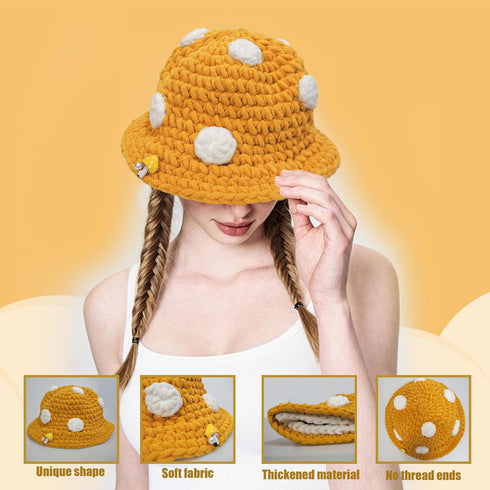 CosInStyle Festival Plush Mushroom Hat, Costume Accessory for Carnival, Halloween, Cosplay, Role Play, Stage