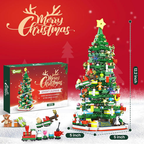 2025 Set 24 Countdown (1083 Advent Calendar Adult Teen Boy Girls Kids Christmas Tree Building Toys with Led light