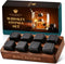 Whiskey Stones Gift Set by Royal Reserve - Artisan Crafted Reusable Chilling Rocks for Scotch and Bourbon Gifts