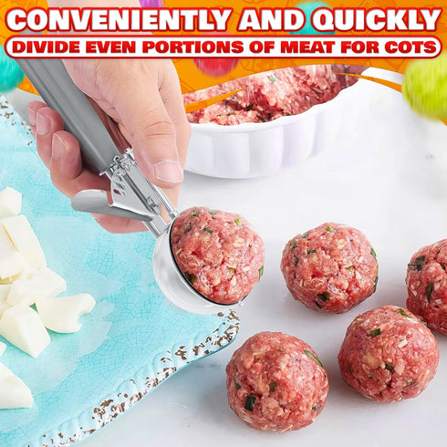 4 oz Ice Cream Scoop with Trigger Release #8, Stainless Steel Tool for Baking, Cookies, and Desserts, Easy-to-Clean