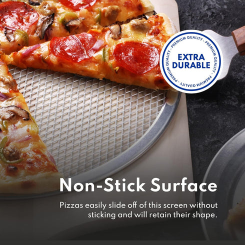 New Star Foodservice Restaurant-Grade Aluminum Pizza Baking Screen, 20-Inch (Pack of 1)