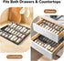 Idcymoul 3-Tier (11"-22" Spice Drawer Organizer Expandable Wide), Spice Rack for Cabinet with Funnel & Spice Labels