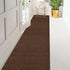 Kapaqua Custom Length Runner Rug, Solid Color Non Slip Rubber Backing for Hallway Stair Kitchen Living Room, Coffee