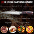 PAUDIN 8-Inch Carving Knife, Ultra Sharp Brisket Slicing Knife, Premium German Stainless Steel for BBQ
