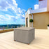 P4A06PM1 Budge English Garden Square Patio Table / Ottoman Cover Heavy Duty and Waterproof, Medium, Tan Tweed