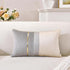 TAOSON Pack of 2, Gray Beige Patchwork Velvet Throw Pillow Cover with Gold