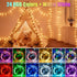 50FT 150 30V 24 150 LED Fairy Lights Plug in, RGB Colors+Warm White Color Changing Twinkle Lights, Lighting Modes Timer