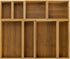 Lawei 8 Pieces Bamboo Drawer Organizer Boxes, Stackable Storage Tray for Kitchen, Bathroom, Office Desk