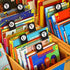Chivertion 26 26 Albums, Pcs Library Alphabet Book Dividers Wooden Vinyl Record Organizer Separators Alphabetical A-z