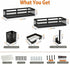 5-in-1 50LBS PUSDON Wide Wall Mount Wrapped Mesh Kitchen Organizer & Shower Caddy Kit, with Paper Towel Holder, Utensil
