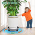 1 11 inch Pc Plant Caddy with Lockable Wheels, Drainage & Self-watering Design, Movable Wheeled Round Planter Stand