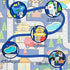 4.5x6 Kids Car Rug Play Mat - City Life Map Car Mat for Kids Toy Educational Play Traffic Road Carpet for Childrens