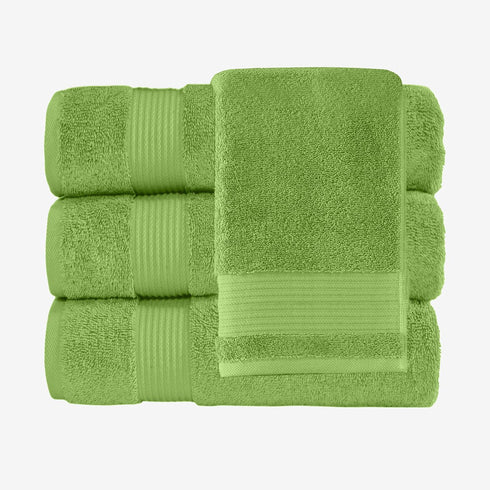 4 Set, 100% 30"x54" Classic Turkish Towels CTT - Premium Piece Bath Towel Made with Turkish Cotton, Quick Drying