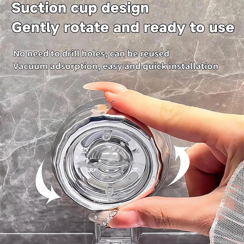 Generic Corrugated Suction Cup Storage Holder Corner Shower Caddy Large Organizer Bathroom Shelf Clear Acrylic Shower