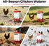 3.2 4 110V Quails,12L (1 Gallon Heated Chicken Waterer with Nipple Drinkers - Adjustable Height, BPA-Free
