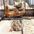 Farmhouse Round Wire Egg Basket with Handle, Metal Egg Collecting Basket for Countertop Holder (8.5 * 7.5 inch)