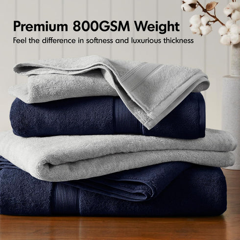 800GSM Set 8 100% Set 2 2 4 Madison Park Bathroom Towel of Cotton Bath Towel for Bathroom Luxurious Highly Absorbent