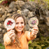 Regal Robin Set 4 Inch Set 6 Absorbent Ceramic Rustic Coasters for Drinks Drink Coaster - Cute Novelty Coasters