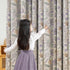 jinchan 95% 63 Inch Grommet Set 2 Nursery Curtains Blackout Purple Floral Curtains for Girls Room, Length Farmhouse
