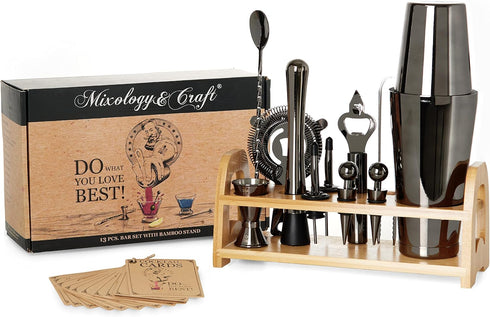 Mixology & Craft Bartender Kit - 13 Piece Set Including Stainless Steel
