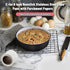 E-far 6 Inch Cake Pans Set of 2, Nonstick Stainless Steel Small Round Baking Pans with Parchment Paper