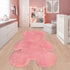 4.6x6 ft Pink Bear Soft Fluffy Large Rug, Shaggy Faux Sheepskin Fur Rug Fuzzy Shag Area Rug Cute Plush Carpet