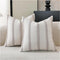 Cethom Boho Throw Pillow Covers 22x22 Set of 2, Taupe Striped Decorative