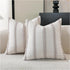 Cethom Boho Throw Pillow Covers 22x22 Set of 2, Taupe Striped Decorative