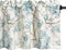 VOGOL Blue Spring Flower Window Valance, Country Style Faux Linen Decorative Topper for Kitchen, 52 x 18 Inches, 1 Panel