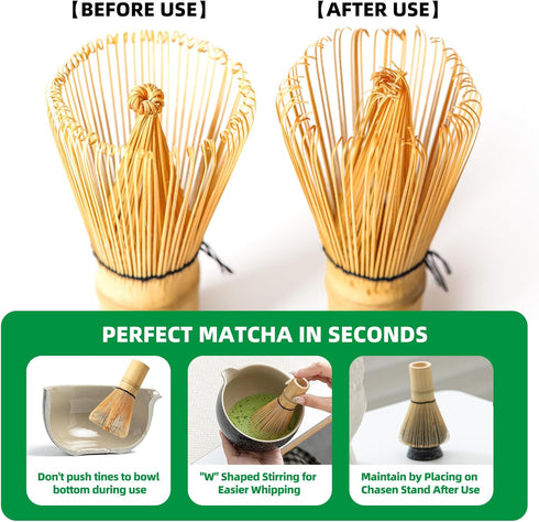 TEANAGOO MA-01 Japanese Matcha Ceremony Accessory Set, Whisk, Scoop, Spoon, Whisk Holder