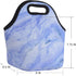 CM Soft Neoprene Tote Picnic Bag Lunch Container Organizer for Outdoor Travel (Blue Marble Pattern)