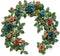 Ling's Moment 5FT Teal Blue Artificial Flower Garland Burnt Orange Rose Eucalyptus