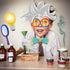 25Pcs Scientist Photo Booth Props with Stick, Mad Scientist Birthday Party Decorations for Laboratory Supplies