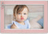 4x6 MIMOSA MOMENTS Silver Plated Baby Picture Frame, Pink Enamel & Rhinestone Heart Charm, Tabletop Frame for Baby Girl
