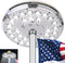 Flagpole Light Solar Powered, Auro 8 Silver Flag Pole Light 29 Bright