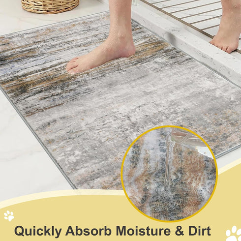 20" 32" COMSLE Door Mat Soft Absorbent Indoor Front Entryway Rug Machine Washable Entrance Mats for Muddy Paws
