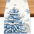 Winter Trees Ball Table Runner Frosty Roses Burlap Table Runners, Christmas Xmas