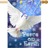 Winter Bird Peace on Earth Flags for Outdoors 28 x 40 Double Sided, Winter Outdoor House Flag for Lawn