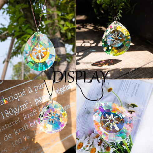 76mm H&D HYALINE & DORA Crystal Rainbow Sun Catcher Hang for Window Glass Drop Pendant Lamp Chandelier Lamp Prisms