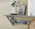 36" Alaterre Furniture Coventry W Coat Hook with Shelf, Gray
